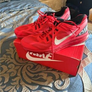 Nike Air Max Red Athletic Shoes